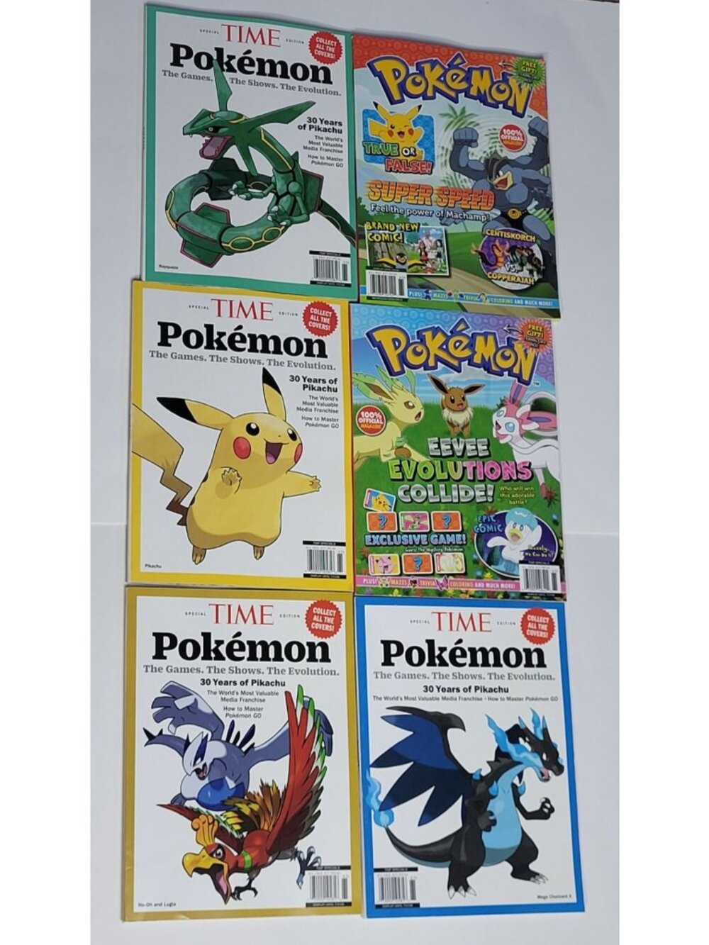 Set Of 6 Time Pokémon Magazines Exclusive Content New